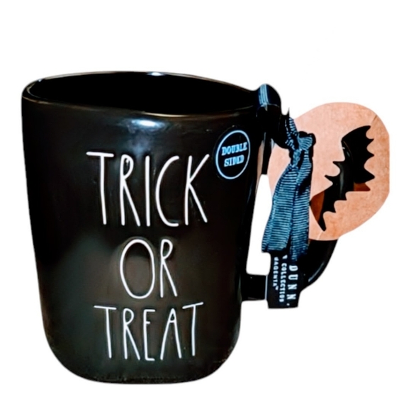 NEW Rae Dunn Double Sided TRICK OR TREAT  Halloween Mug - Picture 1 of 4